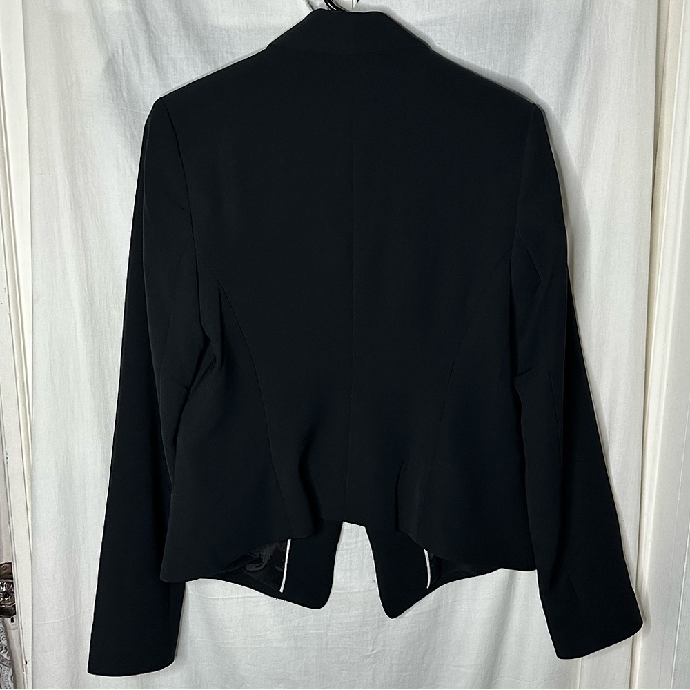 Express Deep Lapel Open Front Black Blazer | Size 8 - Picture 3 of 15